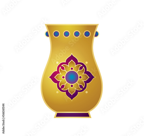 Arabic element, cup, glass for Ramadan Month Greetings, Iftar Party decoration. Armudu stəkan photo