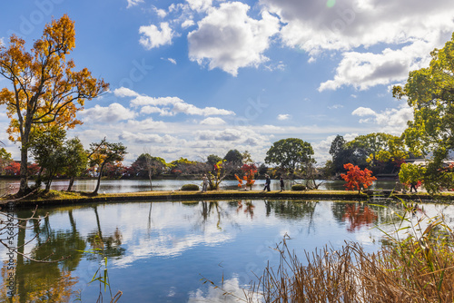 京都嵯峨野 大覚寺の紅葉 