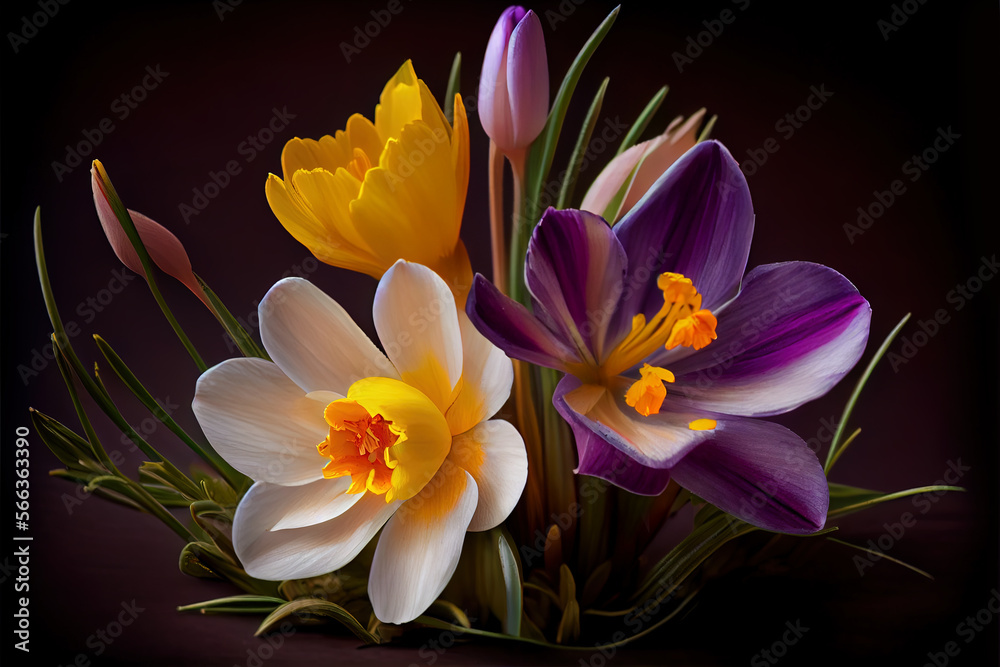 Fototapeta premium Spring pastoral illustration