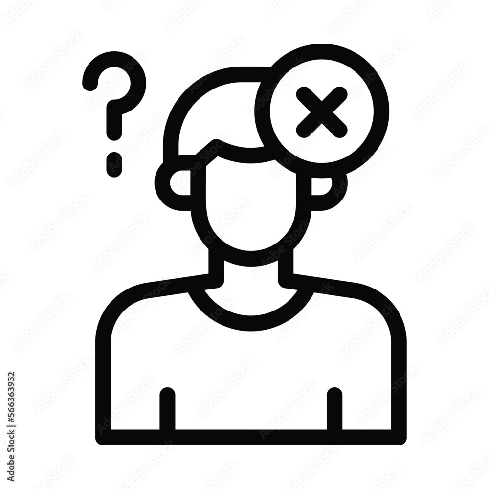 Obraz premium emptiness line icon illustration vector graphic