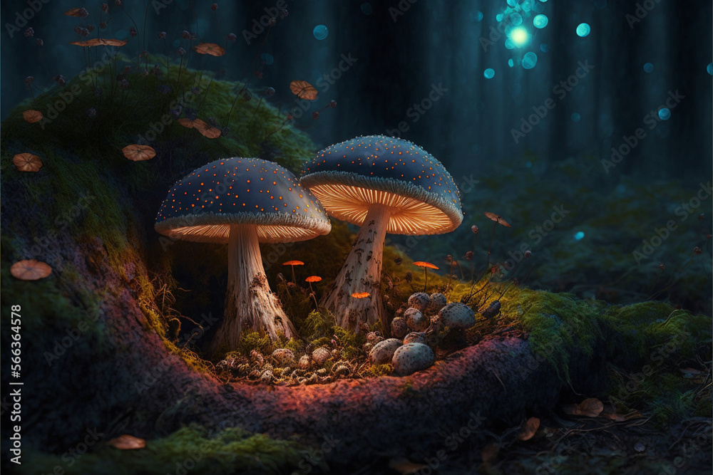 Fototapeta premium mushrooms in the forest