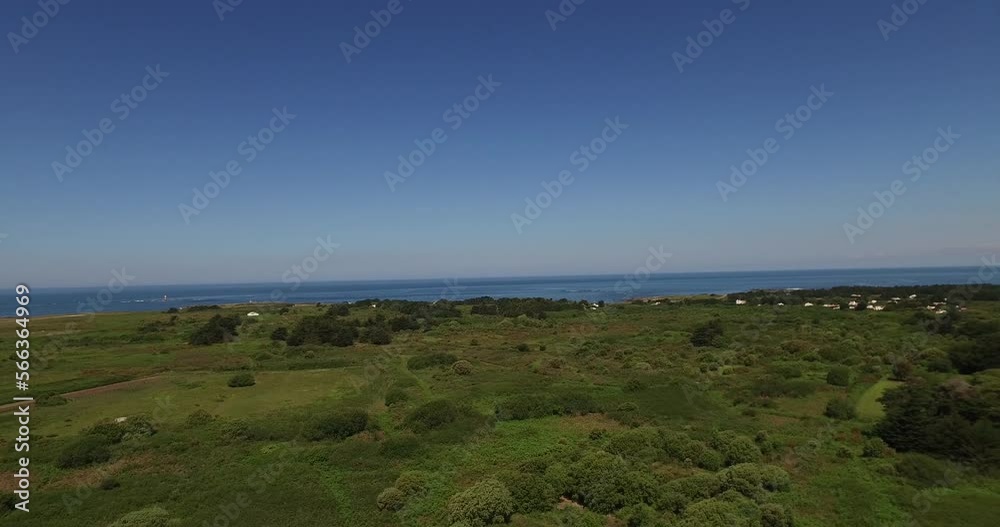 Vue aérienne Phare de l'île d'Yeu - Panorama - Vendée - France