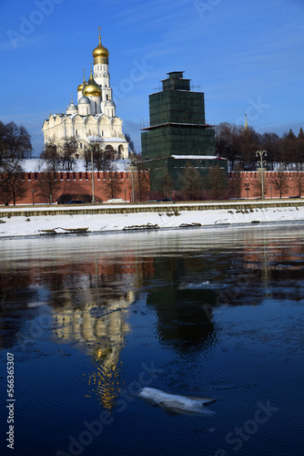 Obraz na płótnie Moscow Kremlin architecture, popular landmark. w salonie