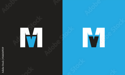 Mv or vm logo design vector templates 