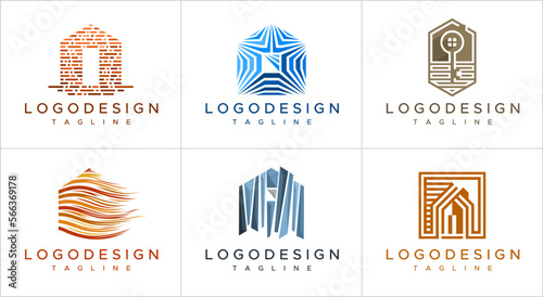 Collection of home logo design branding.