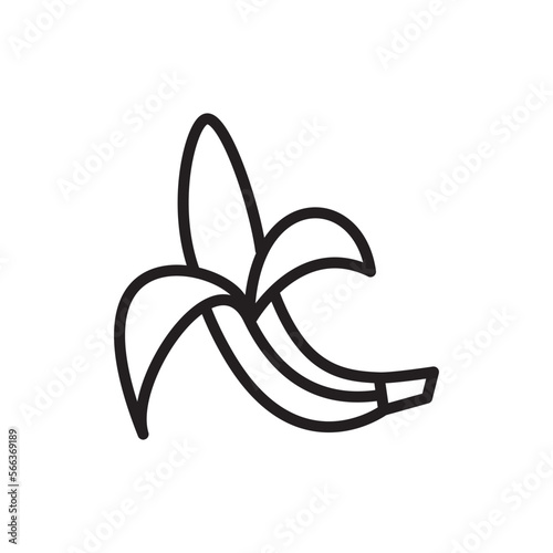 Banana fruit icon vector logo design template