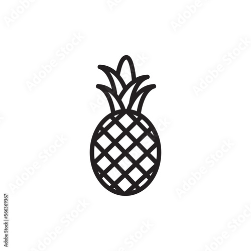 Pineapple icon vector logo design template