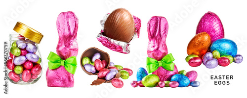 Photography Easter chocolate egg and bunny set
