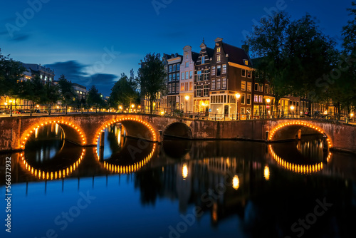 Amsterdam Canal by night