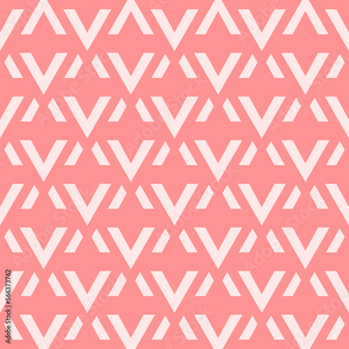 Seamless vector repeating pattern of pink triangles. Perfect for fabric, textile, wallpapers, backgrounds and other surfaces