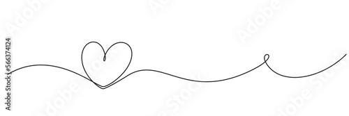 Heart line, scribble drawing ribbon, vector doodle sketch. Love, Wedding and Valentine hand drawn heart in scribble line on white background