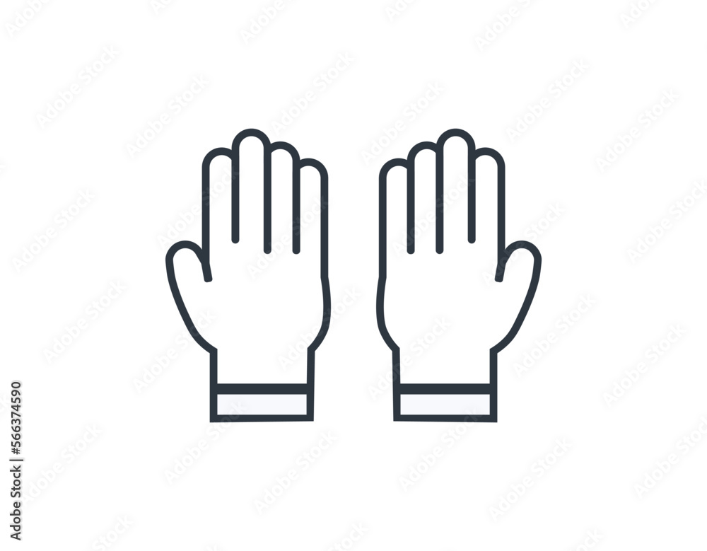 Monochromatic gloves on white background.
Monochromatic gloves on white background.