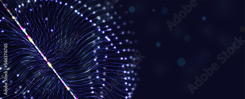 Quantum processing. Deep learning artificial intelligence. Future new technology  for business or science presentation