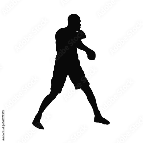  boxer silhouette - vector illustration