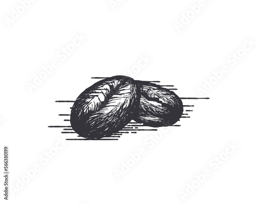 vintage coffee bean shape