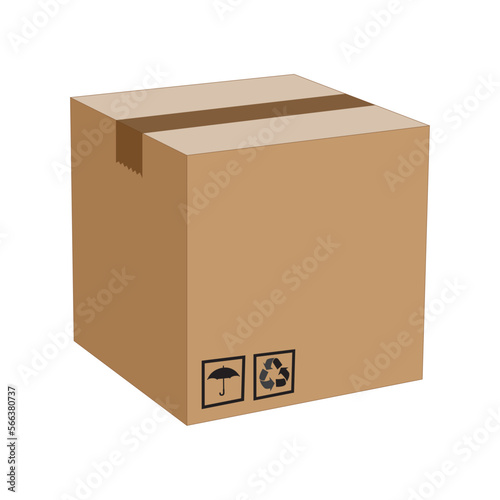 package box icon logo vector design template