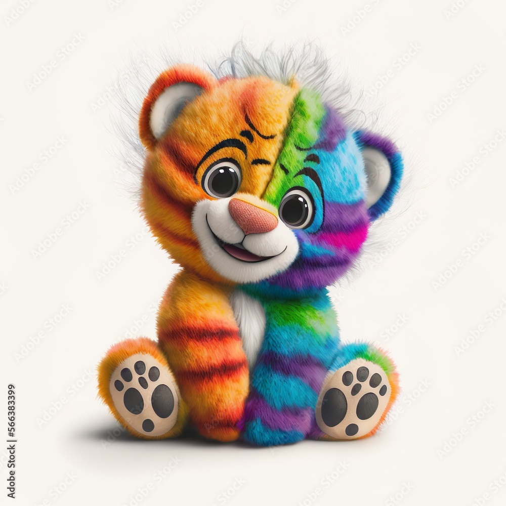 Colorful Tiger Plush Toy Colorful Tiger Plush Toy
