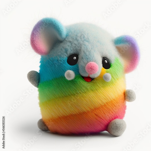 Colorful Mouse Plush Toy