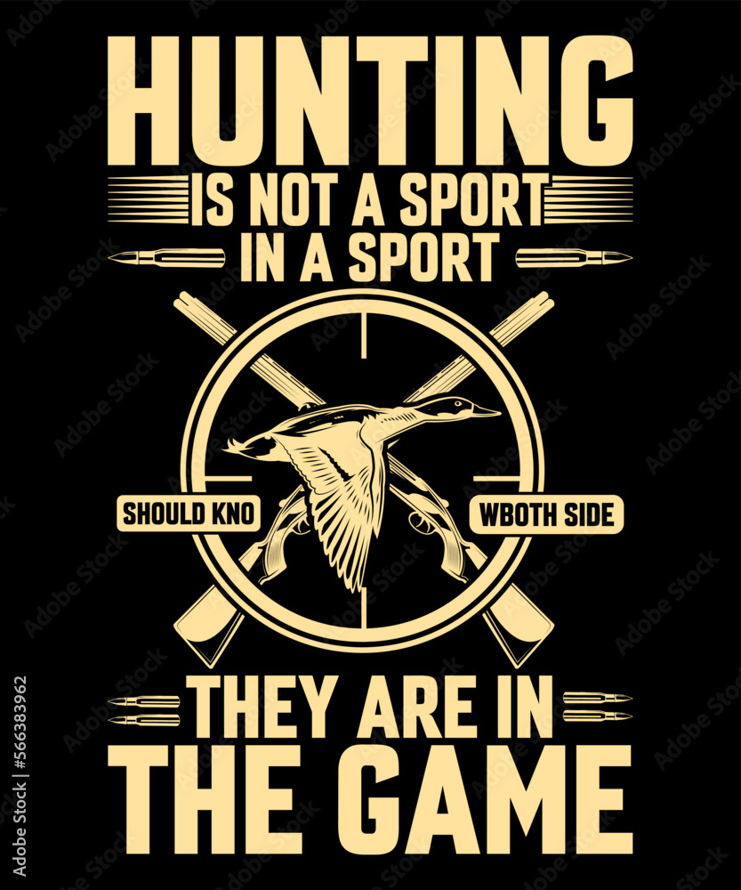 Obraz premium hunting t shirt design vector