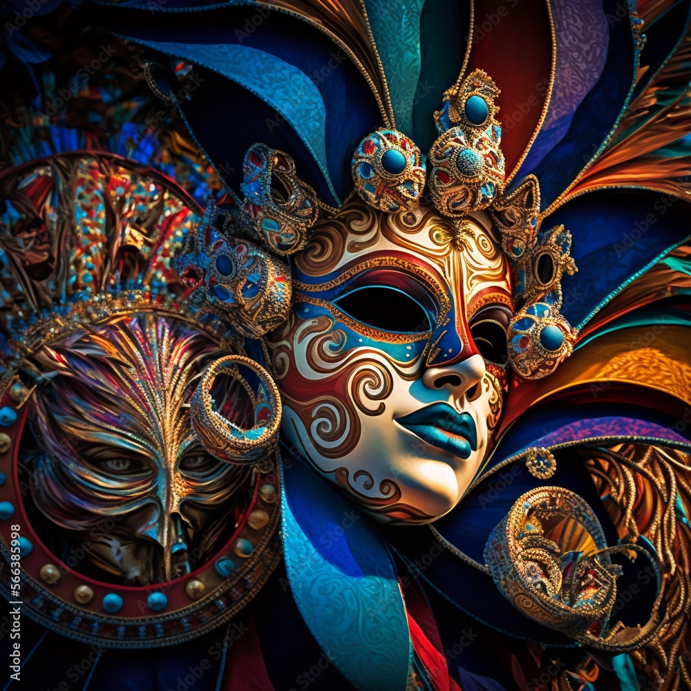 Naklejka premium Carnival of colors