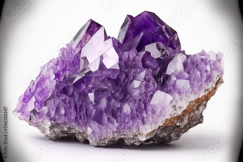 Purple amethyst crystal