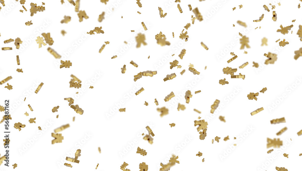 yen symbol background 3d rendering on transparent background. Stock