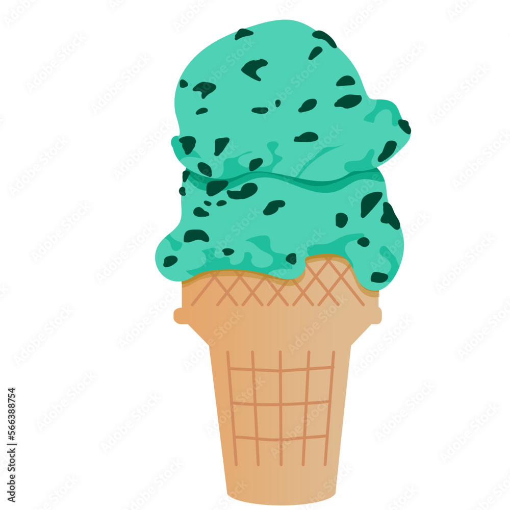 Ice Cream Sundae Illustration Ice Cream Sundae Illustration