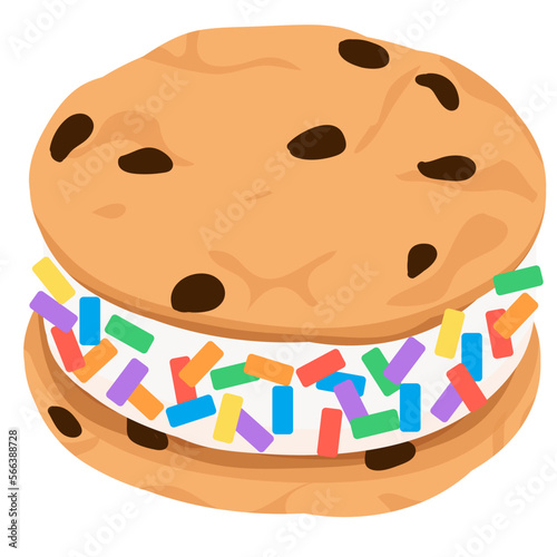 Ice Cream Sundae Illustration 