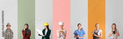 Group of different working ...
