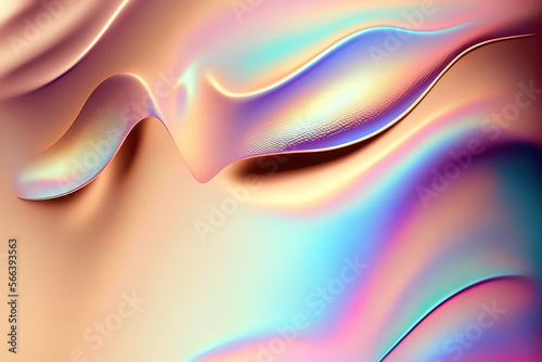 Beauty holographic neon background. AI