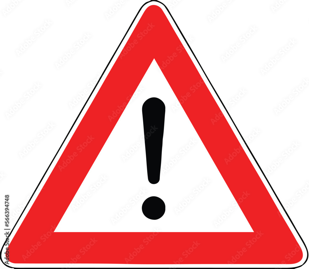 Street DANGER Sign. Road Information Symbol. Other hazards Street DANGER Sign. Road Information Symbol. Other hazards