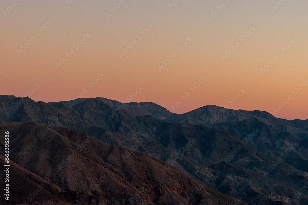 Dante's View Sunset at Death Valley National Park, California