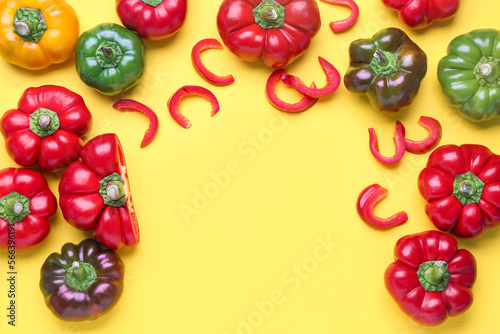 Colorful bell peppers and s...