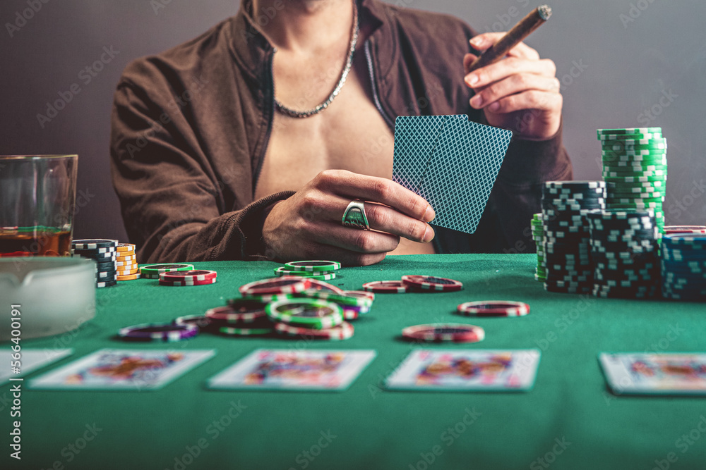 Gambling a game of poker Gambling a game of poker