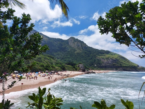 Beach view in hot day photo