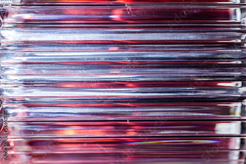 Acrylic pattern with red lines.