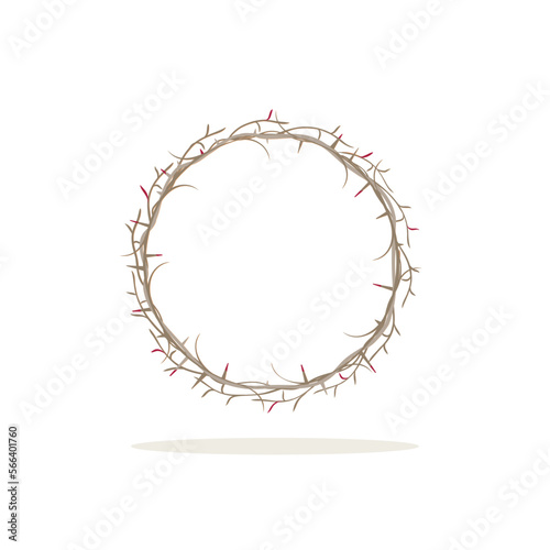 Holy week. The Passion of the Christ. The Crown of thorns. Catholic symbol