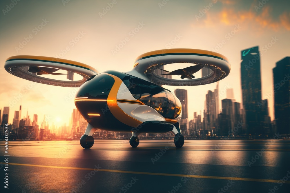 Future of urban air mobility, city air taxi, UAM urban air mobility ...