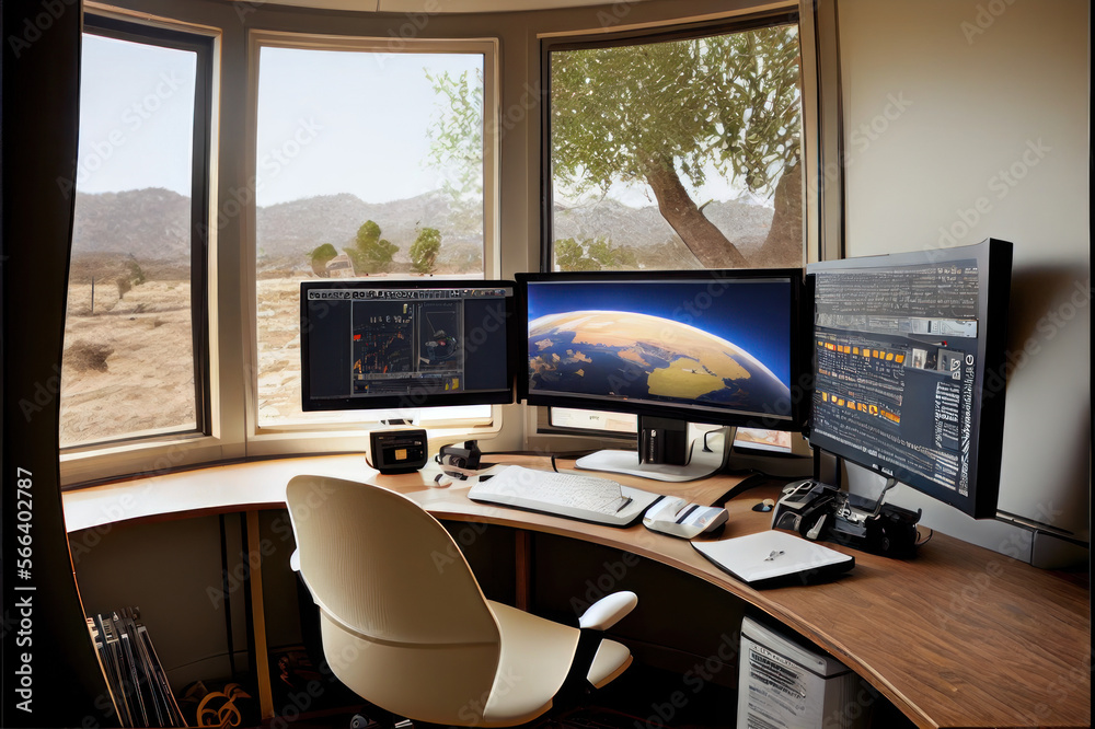 Naklejka premium Technology workstation