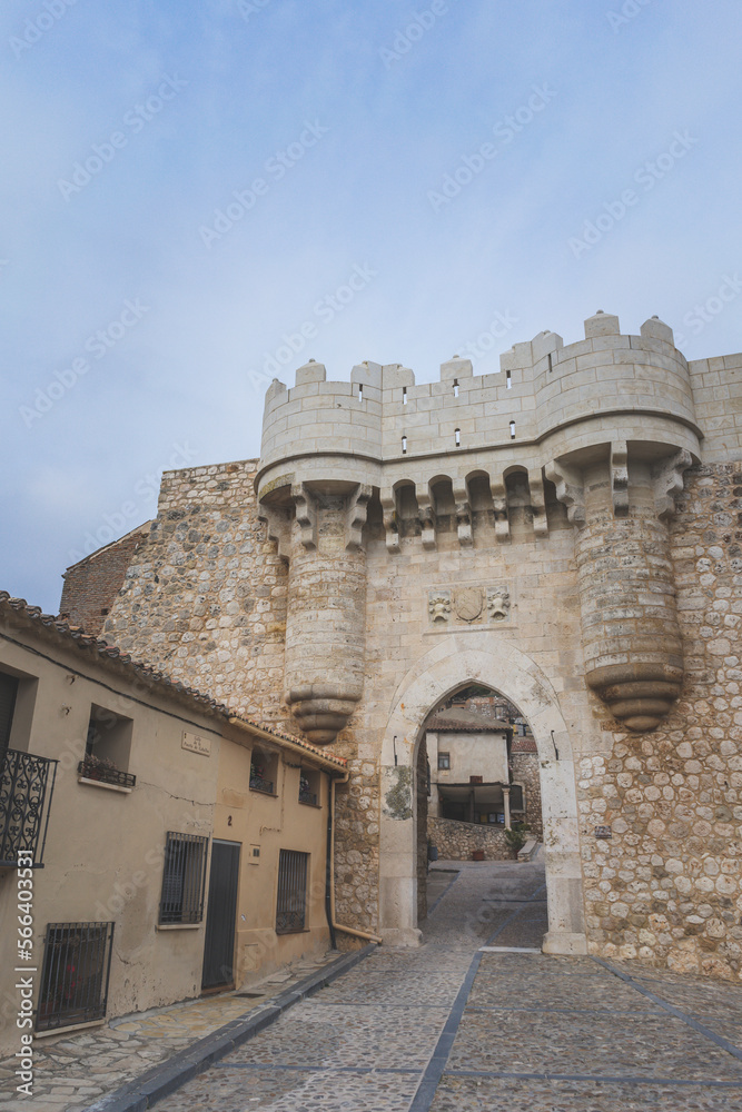 Gate of Santa Maria in Hita, a very important architectural work, castilla la mancha, Spain