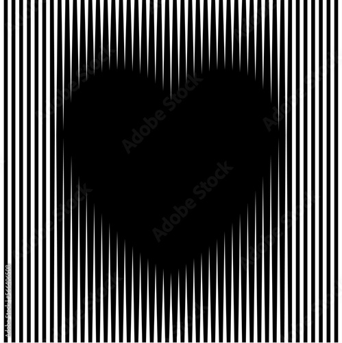 Cognitive rectification illusion distortion heart symbol