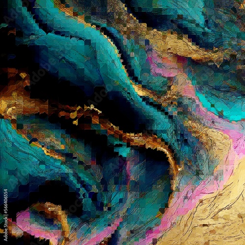 Abstract background from the smears of acrylic paint. Mixing multicolored oil...