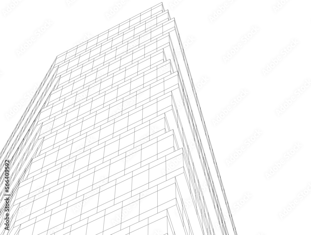 Abstract architectural rendering 3d illustration Abstract architectural rendering 3d illustration
