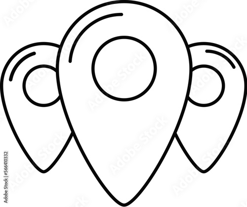 Flat navigation icon. Locate pin gps map. Position geotag vector.
