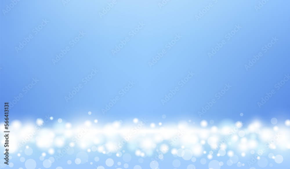 Abstract blur bokeh background. Flare light effect background design. Banner of shiny sparkling glare. Christmas holiday blurred snow background. Blurry light banner. Vector illustration