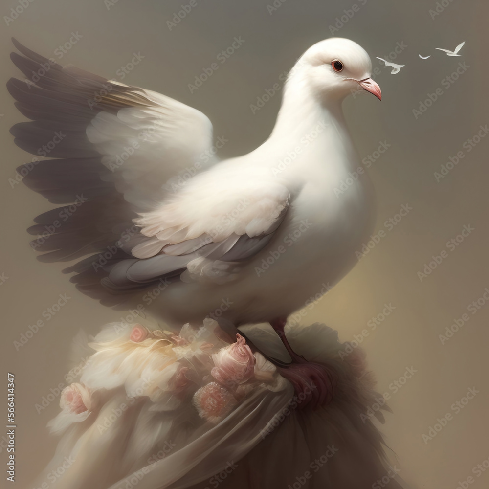 Generative AI: A feathery lovely Bird with a fantasy magic background Generative AI: A feathery lovely Bird with a fantasy magic background