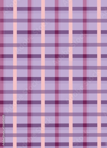 Plaid pattern. Cover page template. Purple, pink and beige color. Perfect for cover of notebook, diary, wrapping paper. Cute background 