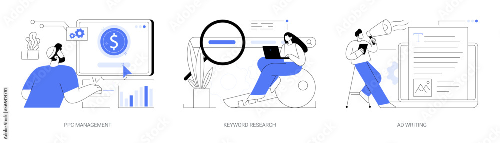 Internet marketing abstract concept vector illustrations. Internet marketing abstract concept vector illustrations.