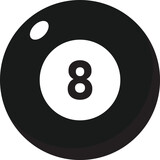 8 ball pool billiards game icon Vector illustration.