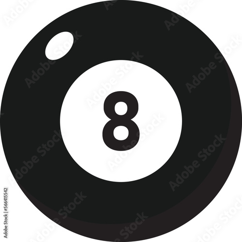 8 ball pool billiards game icon Vector illustration.